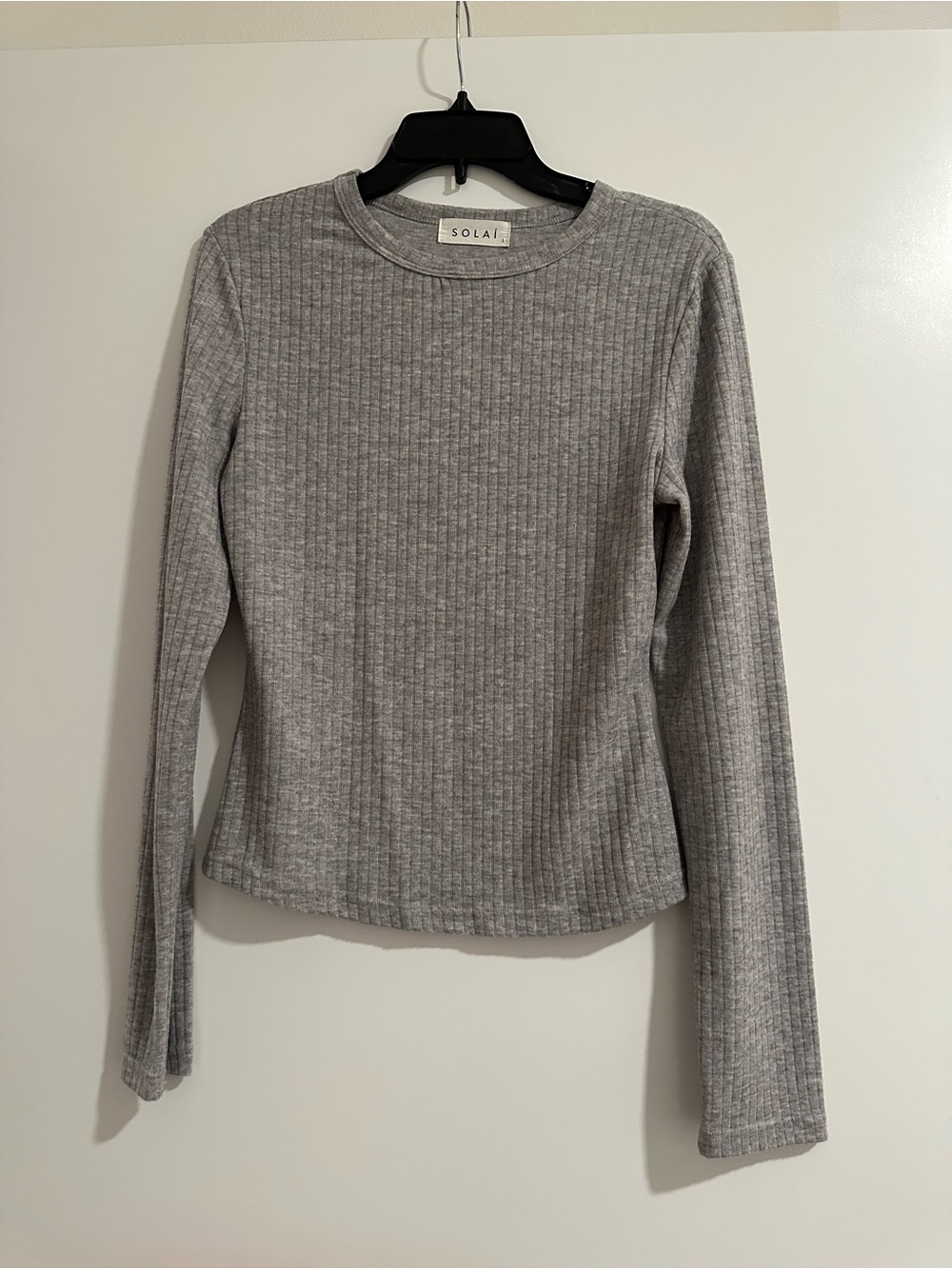 Solai the label ribbed long sleeve tee large